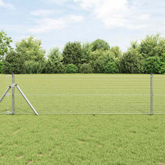 Welded Wire Fence 10000 x 40 cm Silver