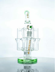 Tsunami 13″ Showerhead Eight Tube Recycler Water Pipe Rig - Green