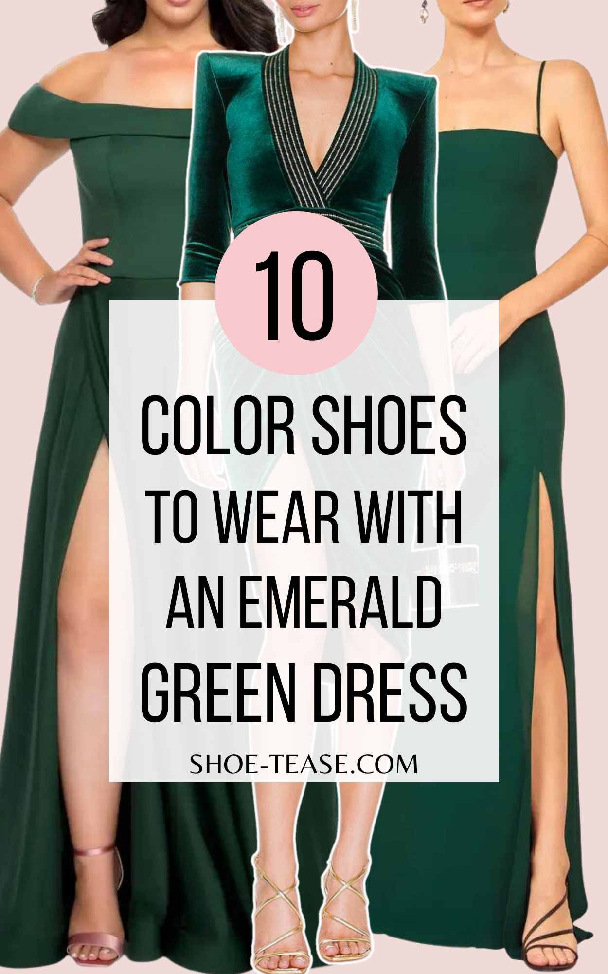 10+ Chic Color Shoes to Style with an Emerald Green Dress