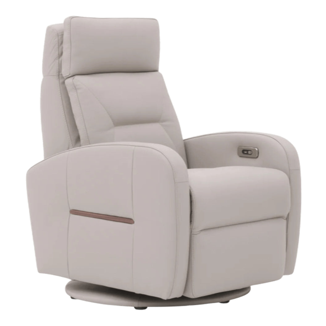 Fauteuil berçant, pivotant et inclinable motorisé en cuir - Florence F-28