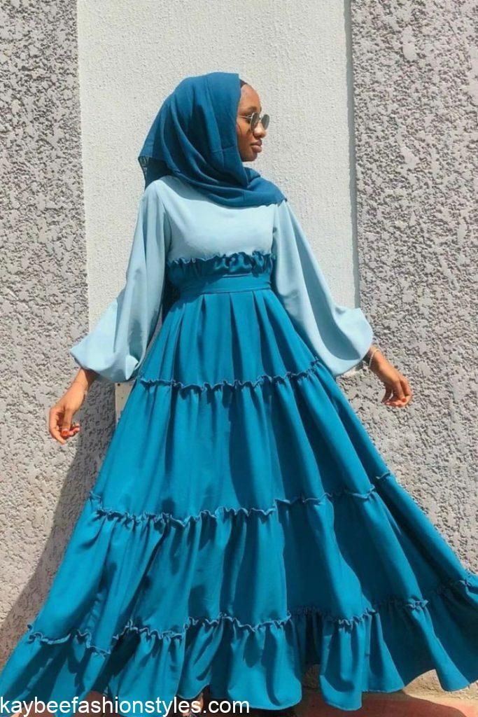 30 Latest Plain Material Styles for Muslim Ladies in Nigeria