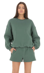 Fleece Jumper in Hunter