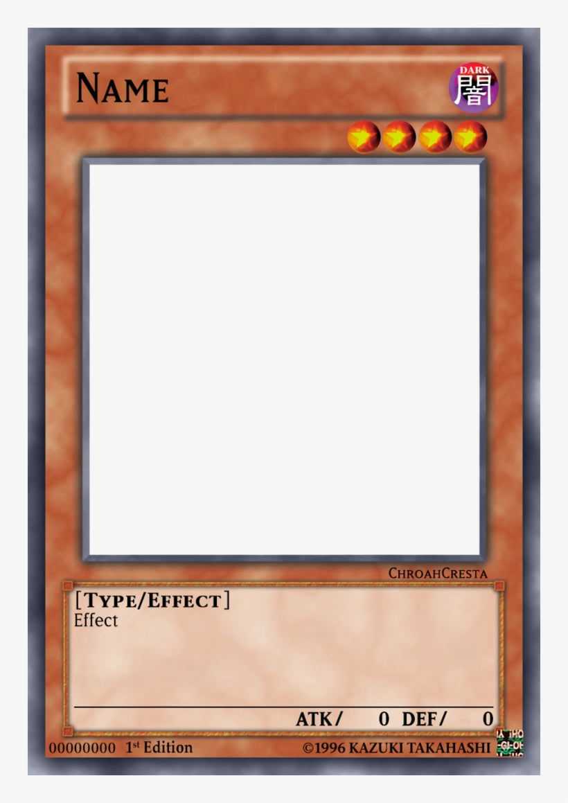 Yugioh-card Template - Yu Gi Oh Template Transparent PNG - 740x1079