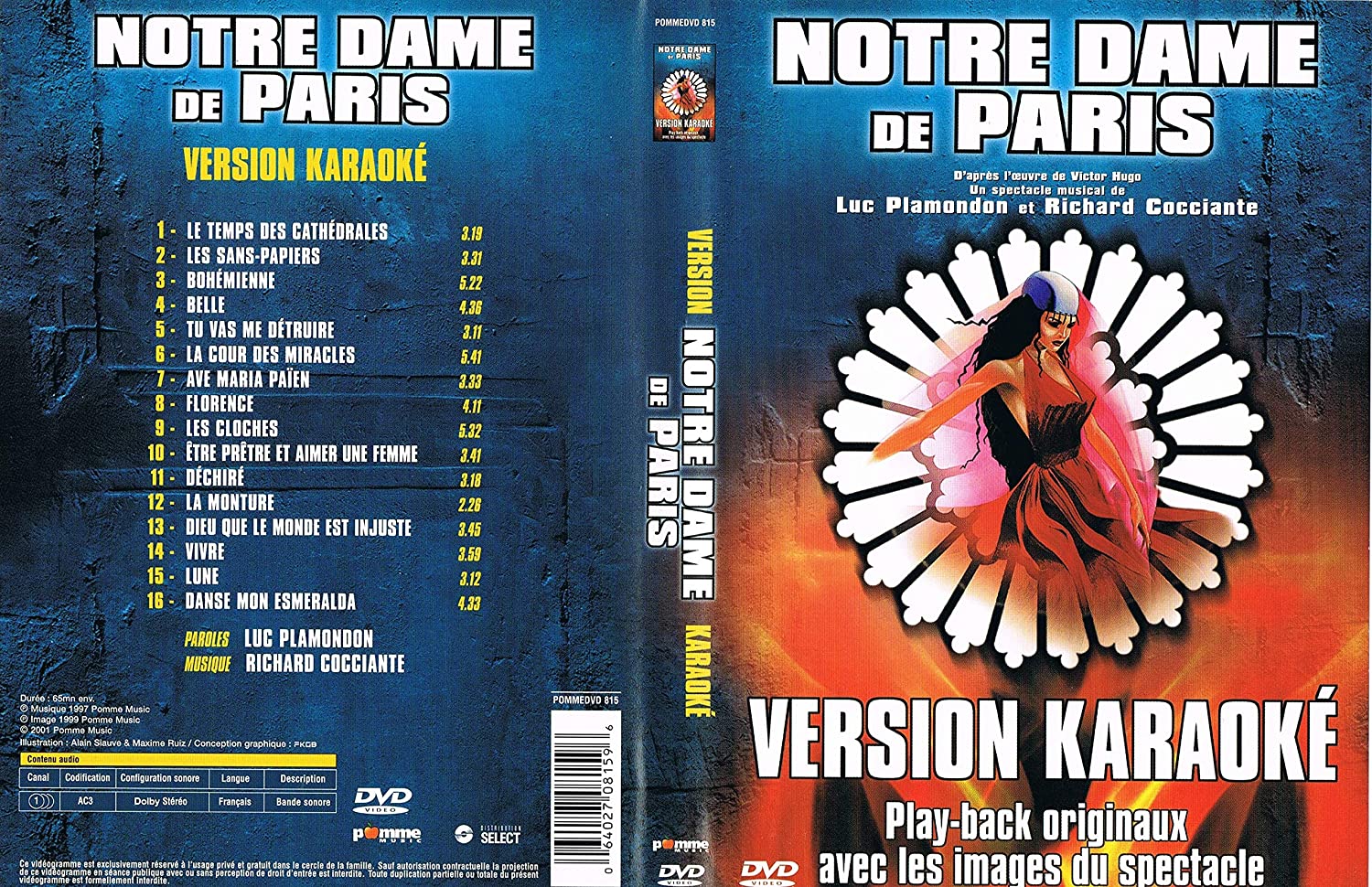 Notre Dame De Paris - Version Karaoke DVD (Play-Back Originaux Avec Les Images Du Spectacle / Edition Canada) [DVD]