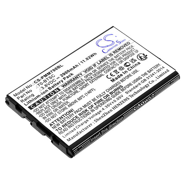 Cameron Sino Cs Pmm700Bl 2900Mah Battery For Point Mobile Pm70