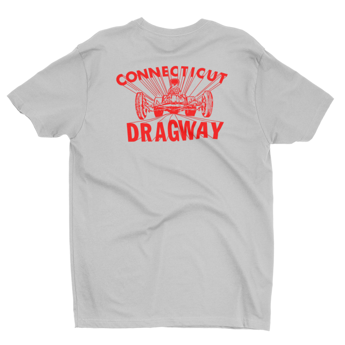 CT DRAGWAY Connecticut 1960's Dragster Logo Gray