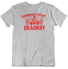 CT DRAGWAY Connecticut 1960's Dragster Logo Gray