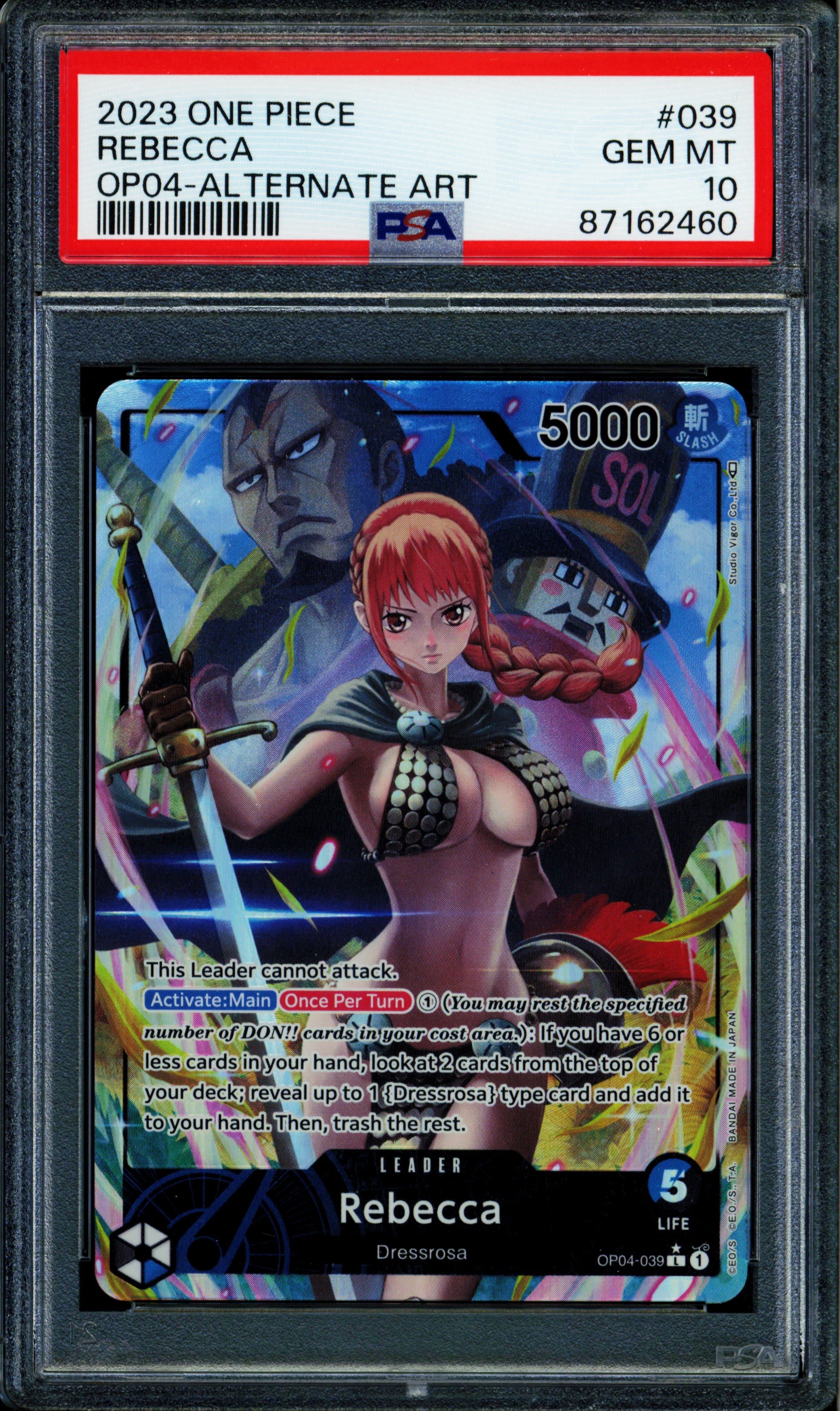 Rebecca - OP04-039 - PSA 10 - Alt Art - English - One Piece - 624