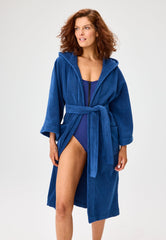 THE DRESSING GOWN in NAVY TERRY CLOTH