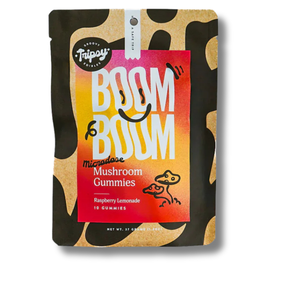 Trispy BOOM BOOM Mircodose Mushroom Gummies 10CT. - Raspberry Lemonade