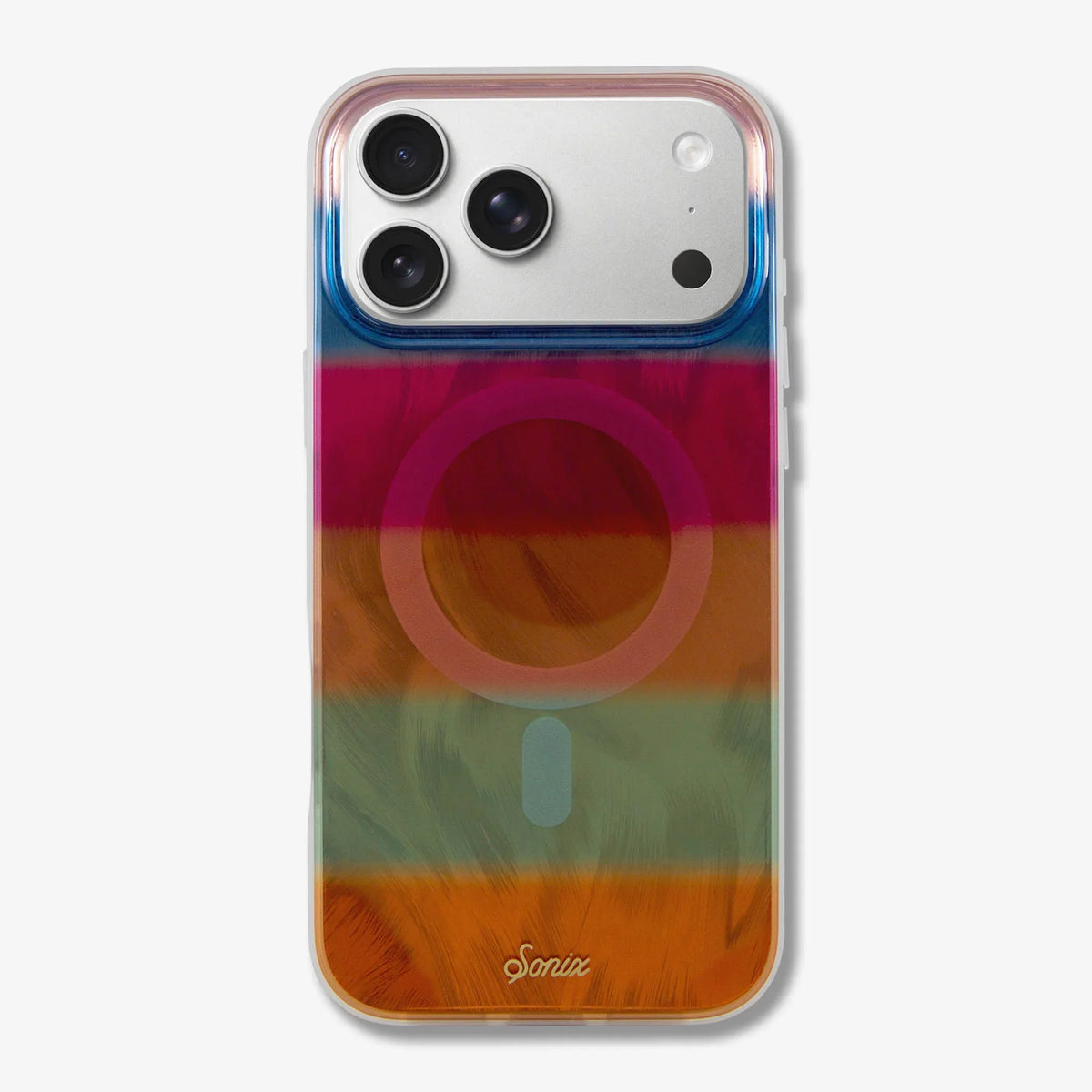 Fuzzy Sweater Stripes MagSafe® Compatible iPhone Case