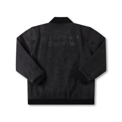 Former AG Denim Varsity Jacket Black – premium denim varsity jacket met subtiele AG-branding