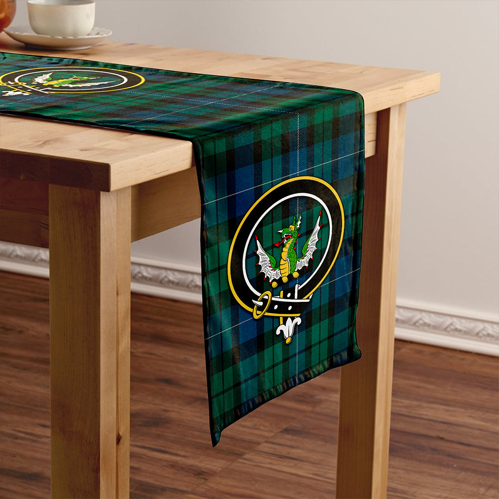 MacKirdy Modern Tartan Crest Table Runner