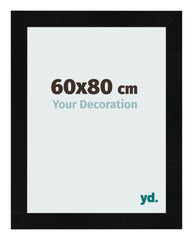 Marco de Fotos 60x80cm Negro Plateado Pulido MDF Pisa Delantera Tamano | Yourdecoration.es