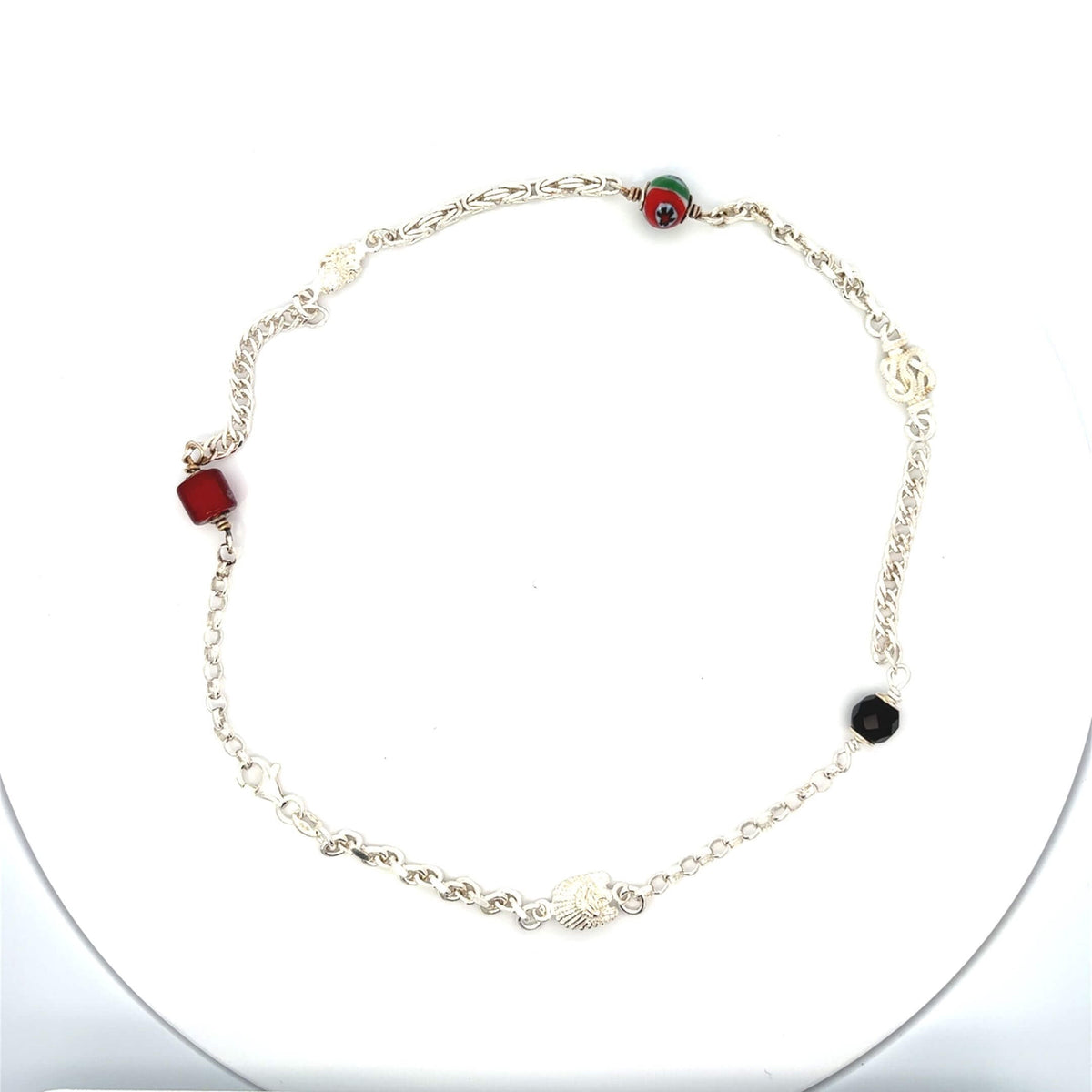 Zilveren ala kondre ketting 45 cm