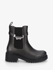 Bottines élastiquées à empiècement métallique - Anthracite - 1