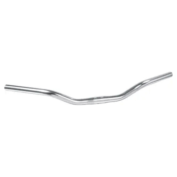 Ergotec stadsfiets stuurbocht in aluminiumlook voor 25.4 mm stuurbuizen, geschikt voor city- en cruiserfietsen.