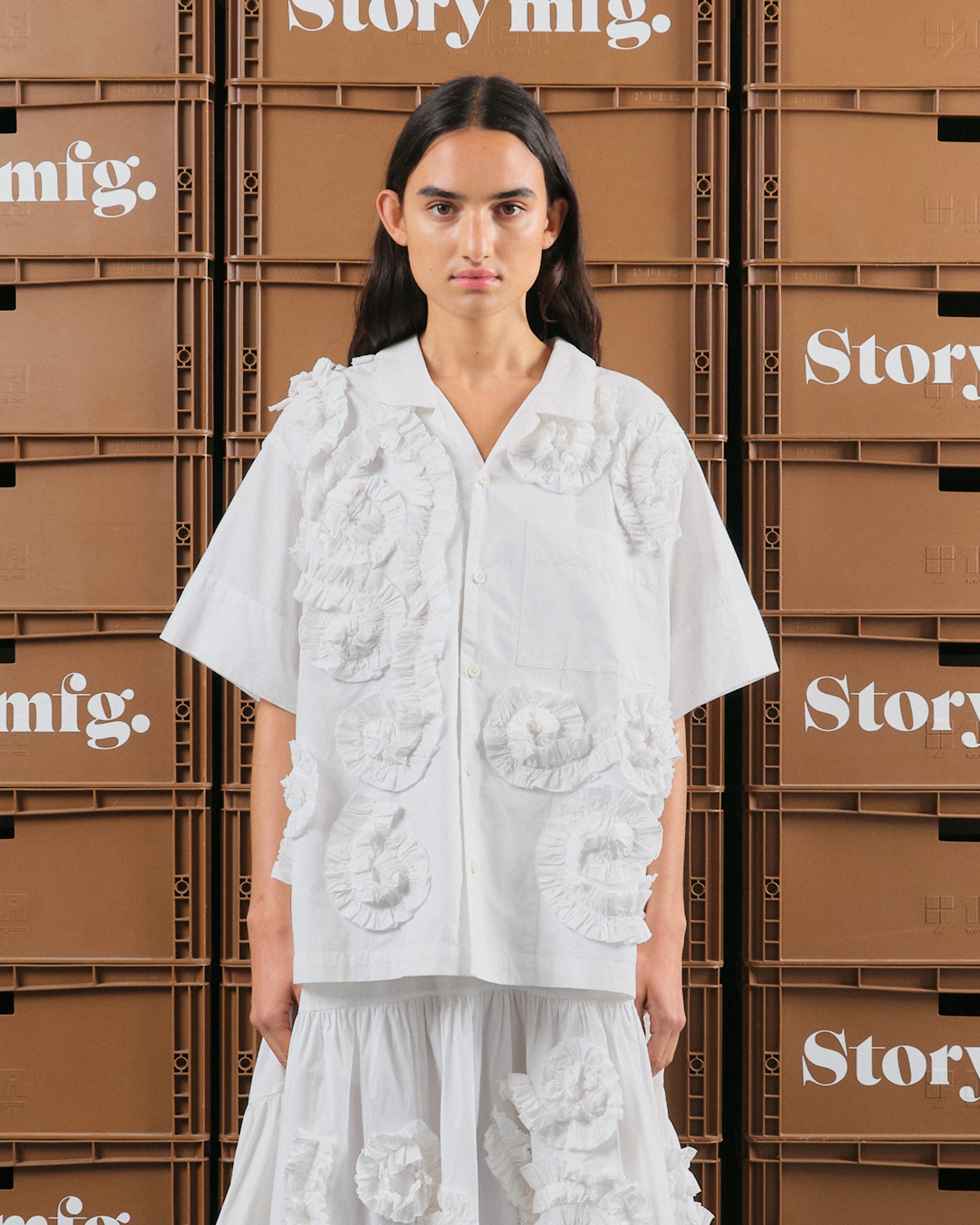 Greetings Shirt SS - Ecru Fossil