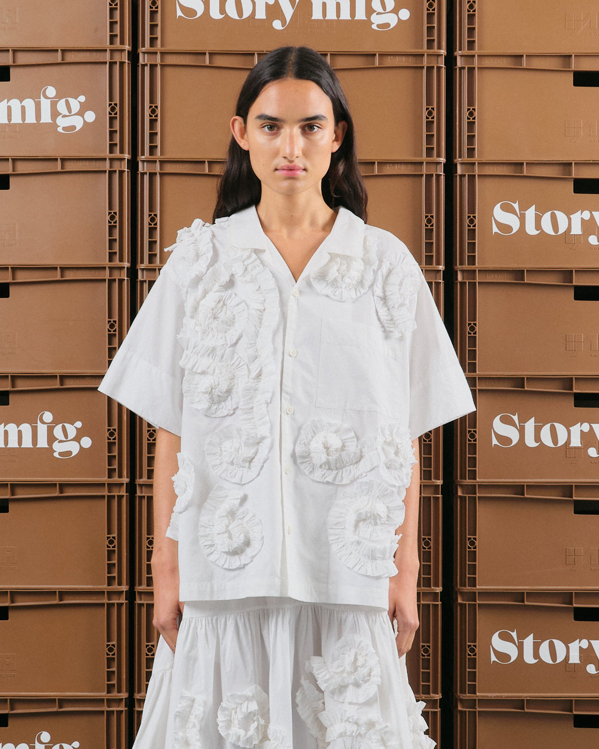 Greetings Shirt SS - Ecru Fossil