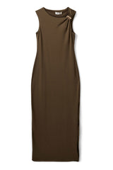 RAGNISW JERSEY MAXI DRESS 3097 Olive Brown - S262331