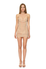 Slimming mesh corset dress