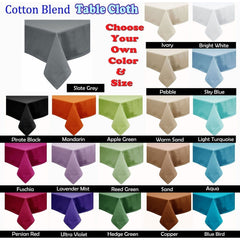 Hoydu Cotton Blend Table Cloth 150cm x 225cm  - SAND