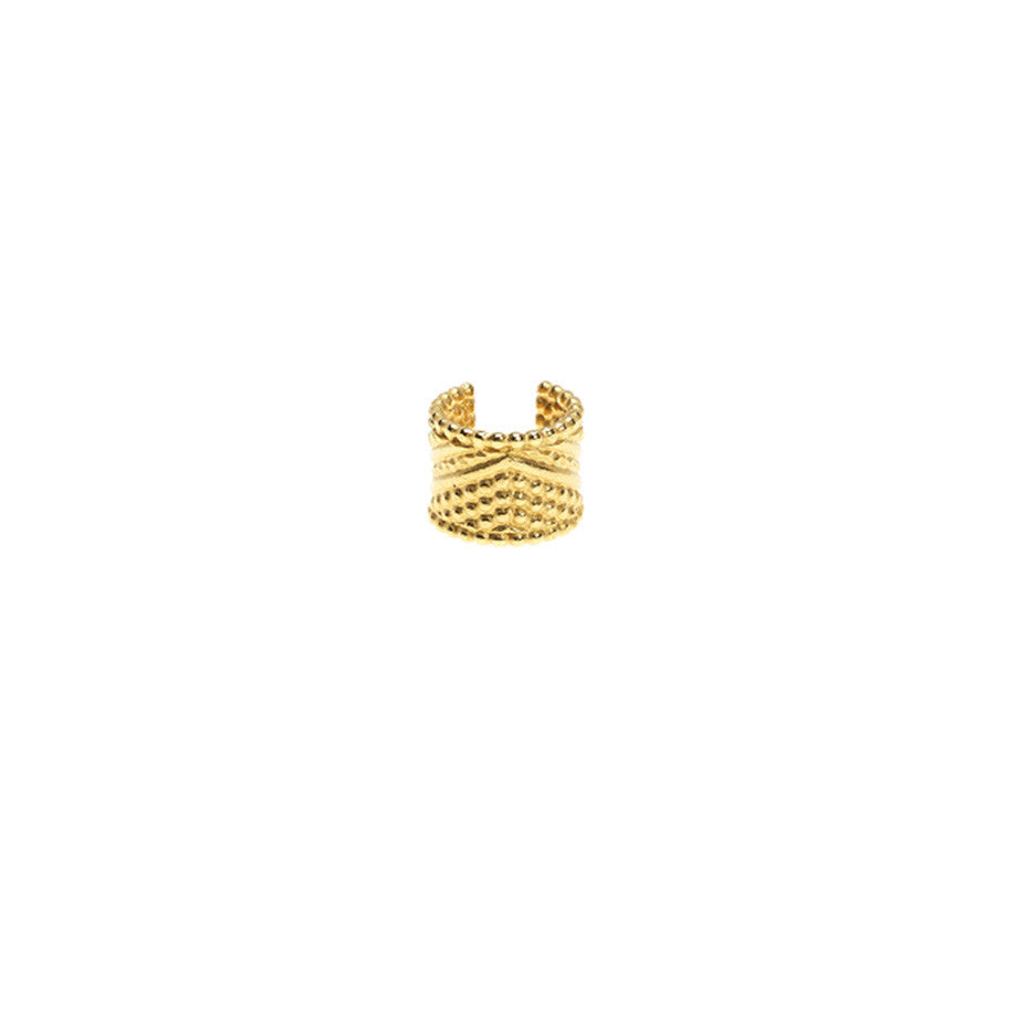 Warrior Chevron Ear Cuff in gold.