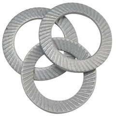Wedge Lock Washer,  Fits Bolt Size M8 Steel,  Zinc Plated Finish,  100 PK