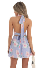 Floral Halter Dress in Lavender