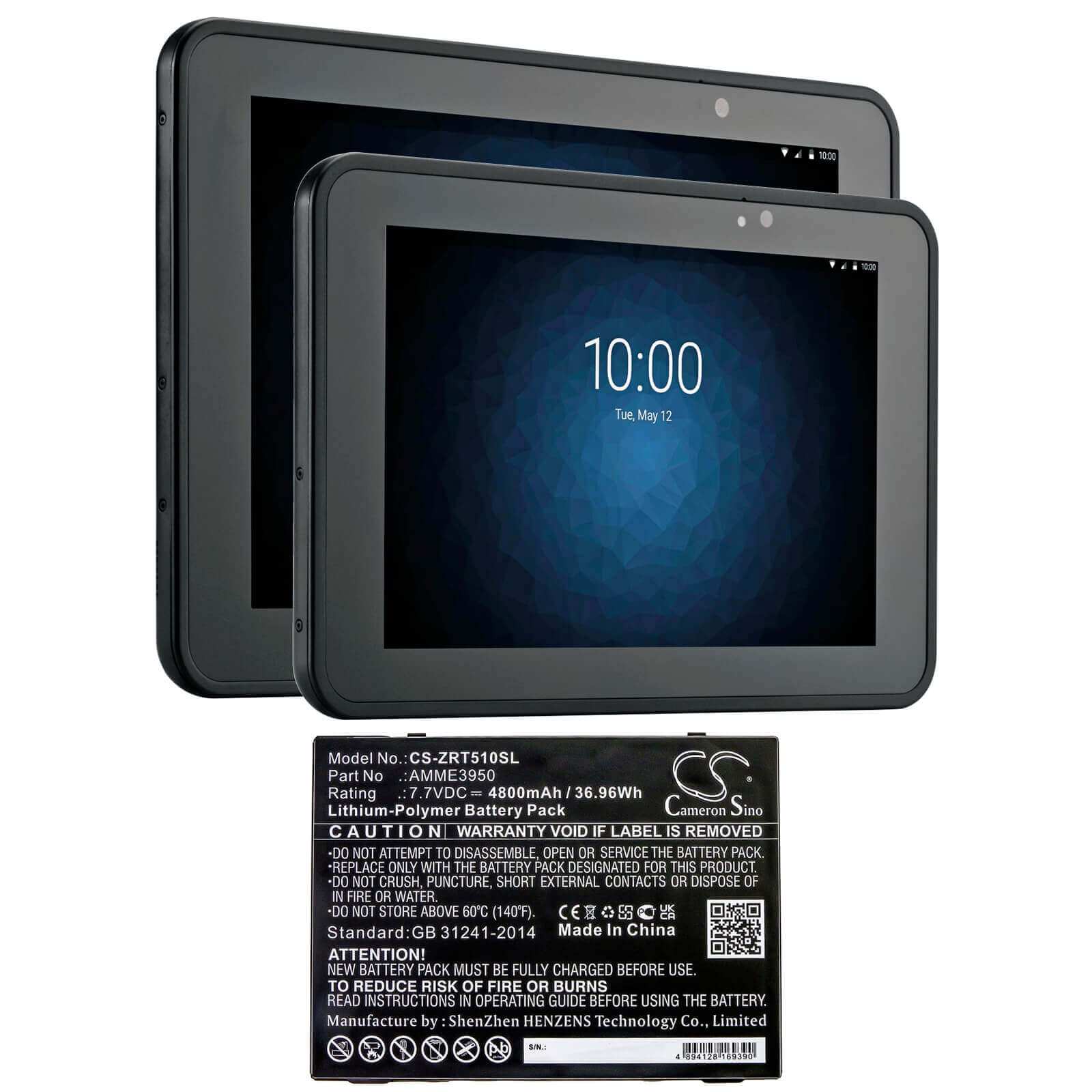 Battery For Zebra, Et51at, Et56bt 7.7v, 4800mah - 36.96wh Tablet Cameron Sino Technology Limited (Suspended)   