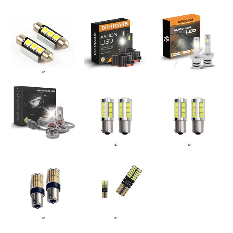 Pack LED RENAULT MEGANE II BERLINE (LM0/1_) 1.5 dCi (LM16) (2003 à 2008) – Pack Complet Donicars