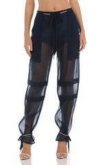 Rhinestone Pants in Navy