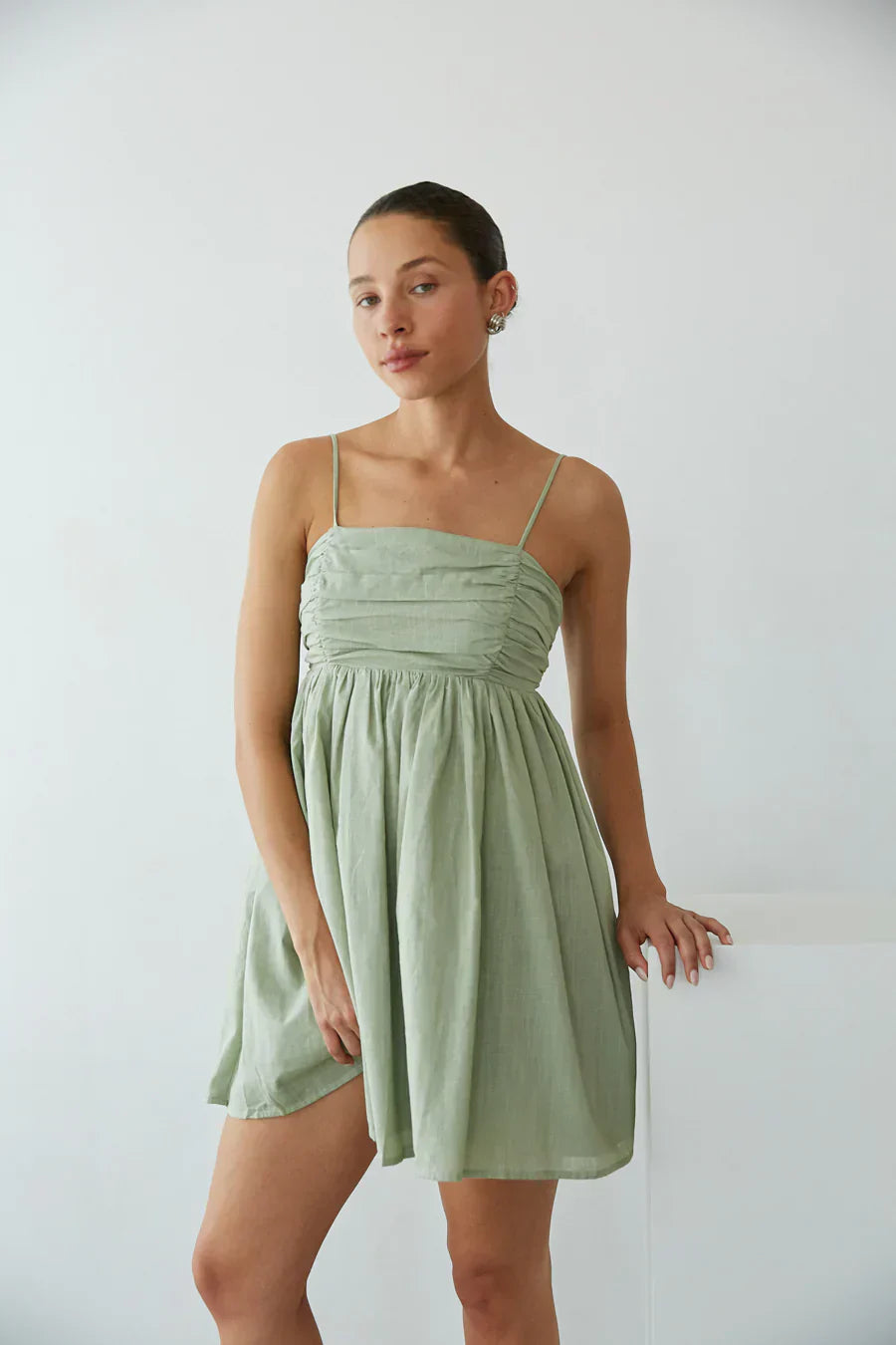Molly Open Back Babydoll Mini Dress