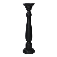 Bougeoir bois noir 11.5/12.5h50 cm