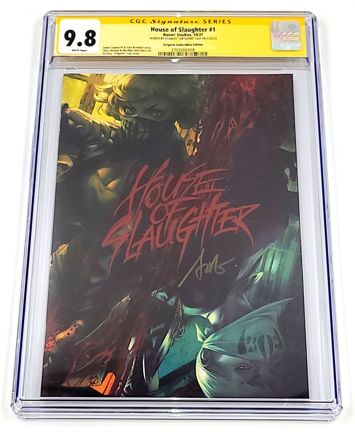 HOUSE OF SLAUGHTER #1 ARTGERM EXCLUSIVE CGC SS 9.8 SIGNED BY ARTGERM