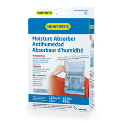 Humydry Moisture Absorber Hanging Bag 15.9 oz – Unscented or Wool Protector Dehumidifier for Closets, RVs & Basements - DR2K - Moisture Absorber - Unscented - 15.9 oz - 1 ct - 1