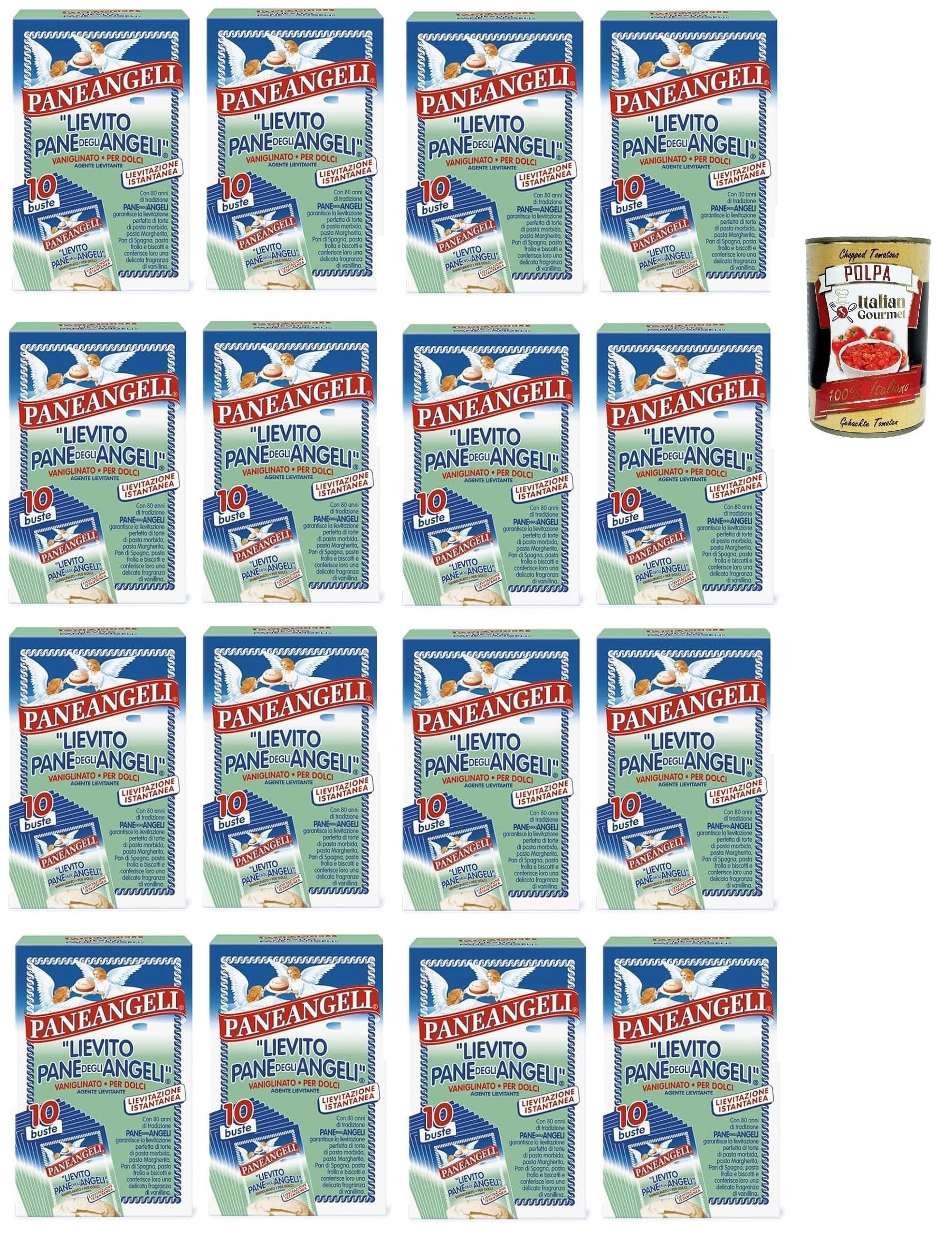 Paneangeli Lievito Vanigliato per Dolci Vanille Hefe für Desserts 16x Karton mit 10 Beuteln italienisch Original