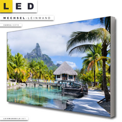 Led Wechsel Leinwand Palmen Berg Auf Insel Querformat Produktvorschau