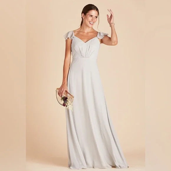 Birdy Grey Kae Chiffon Bridesmaid Dress Dove Gray