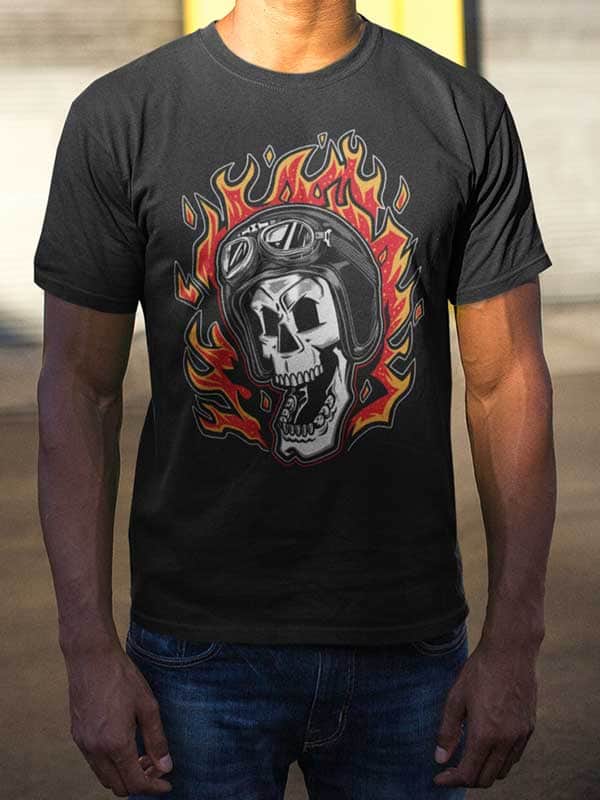 T-shirt Biker - Biker Tête de Mort - Mr. Biker