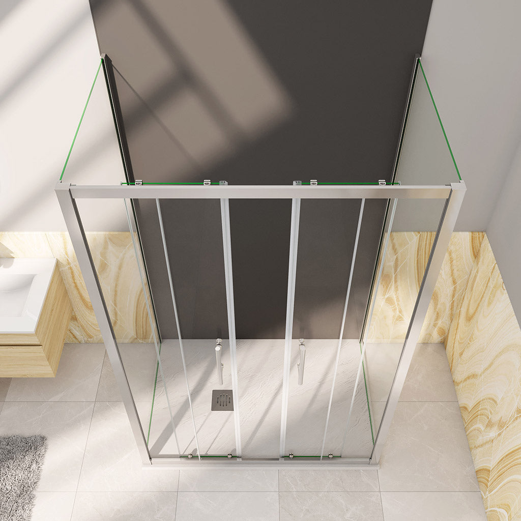 ozean 160x70 U Form Schiebetür Duschrückwänd cm für badezimmer