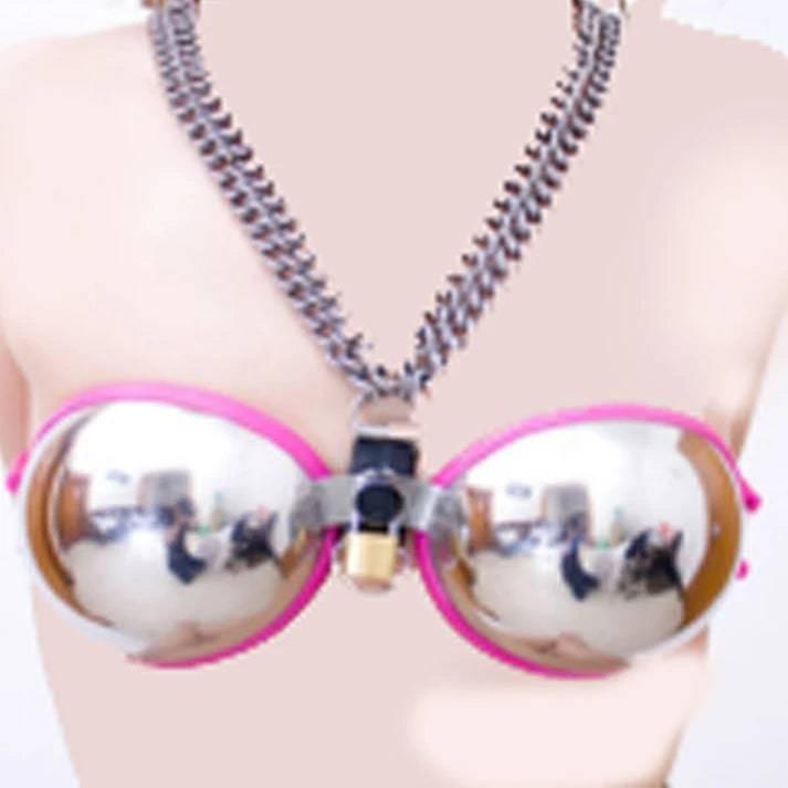 Stainless Steel Bondage Ball Helmet Restraint | Lockable Hood with Handcuffs & Chains | BDSM Slave Hood for Men & Women - Passion Pulse Adult