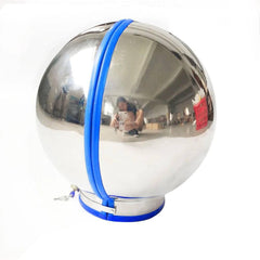 Stainless Steel Bondage Ball Helmet Restraint | Lockable Hood with Handcuffs & Chains | BDSM Slave Hood for Men & Women - Passion Pulse Adult