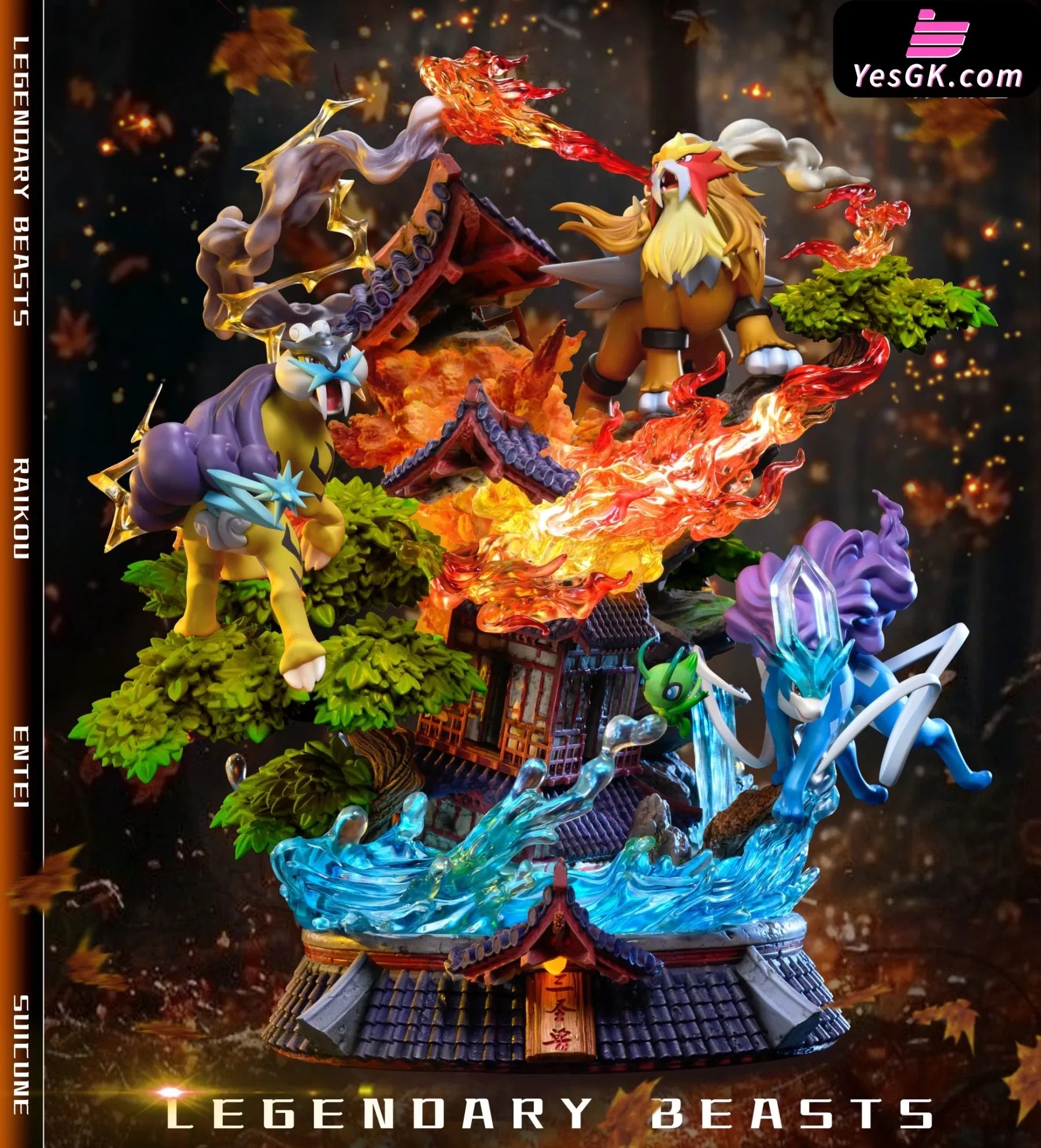 Pokémon Legendary Pokémon Entei & Raikou & Suicune GK Statue - 666 Studio [Pre-Order] Pokémon