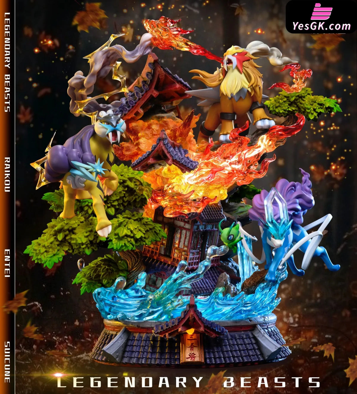Pokémon Legendary Pokémon Entei & Raikou & Suicune GK Statue - 666 Studio [Pre-Order] Pokémon