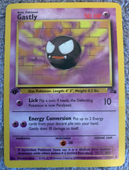 Pokemon Gastly #92, 33/62 Game Card 1999 1st Edition, Additional Cards Ship  FREE