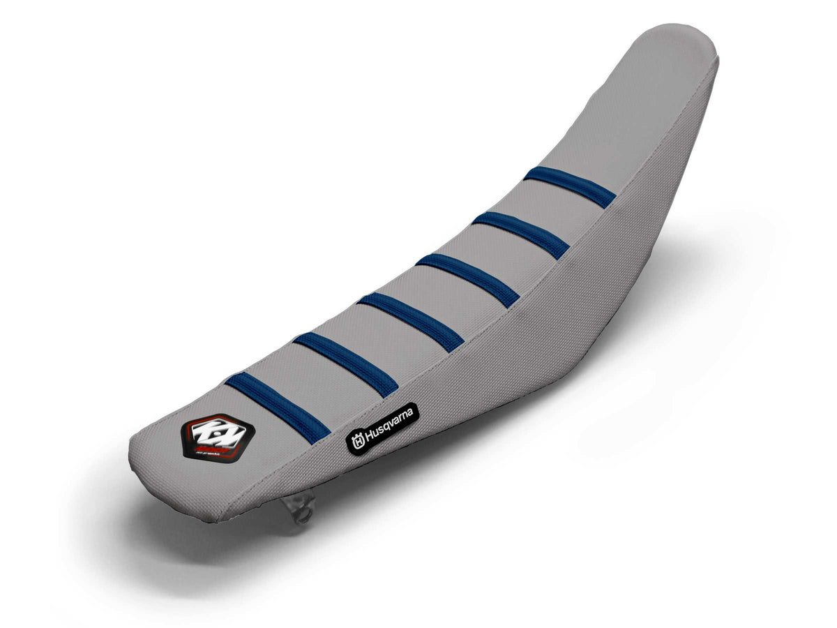 Grey/Navy Seat Cover  6 Ribs - HUSQVARNA FE 501 (2015-2024)