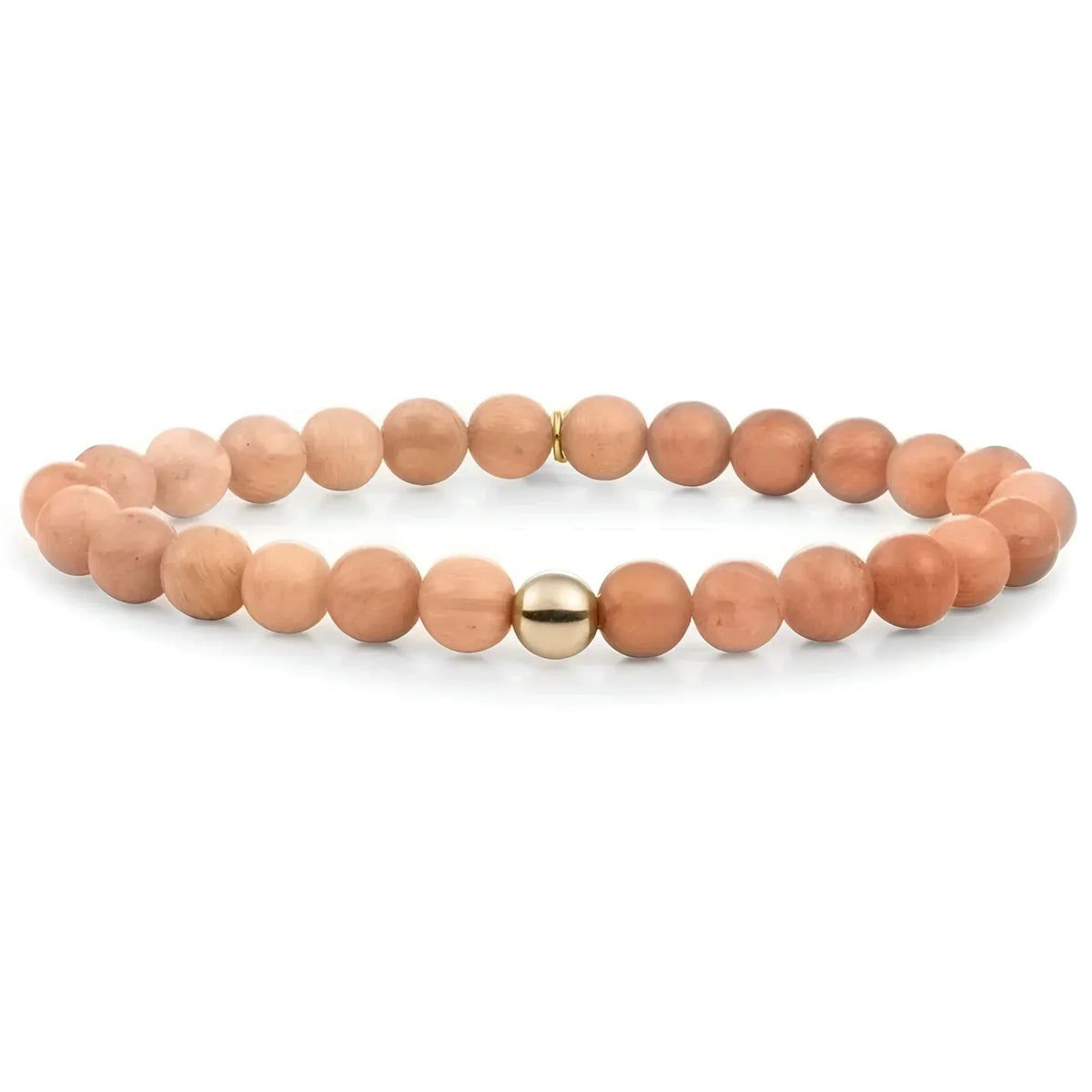 Peachkleurige kralenarmband Sparkling Jewels SBG-GEM32-ADD-6MM met gouden accenten