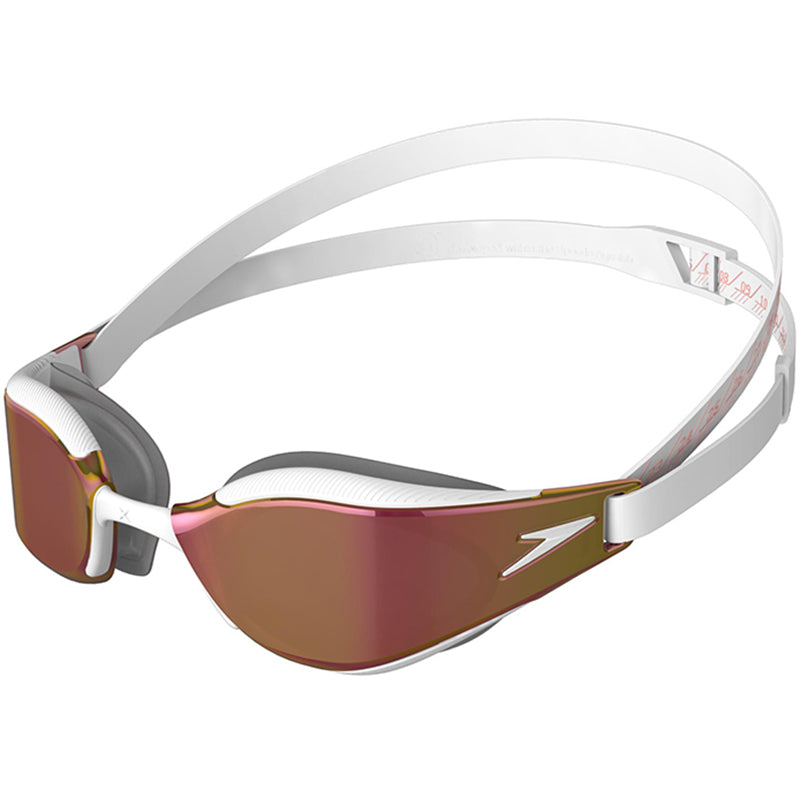 Speedo - Fastskin Hyper Elite Mirror Adult Goggles - White/Grey/Gold