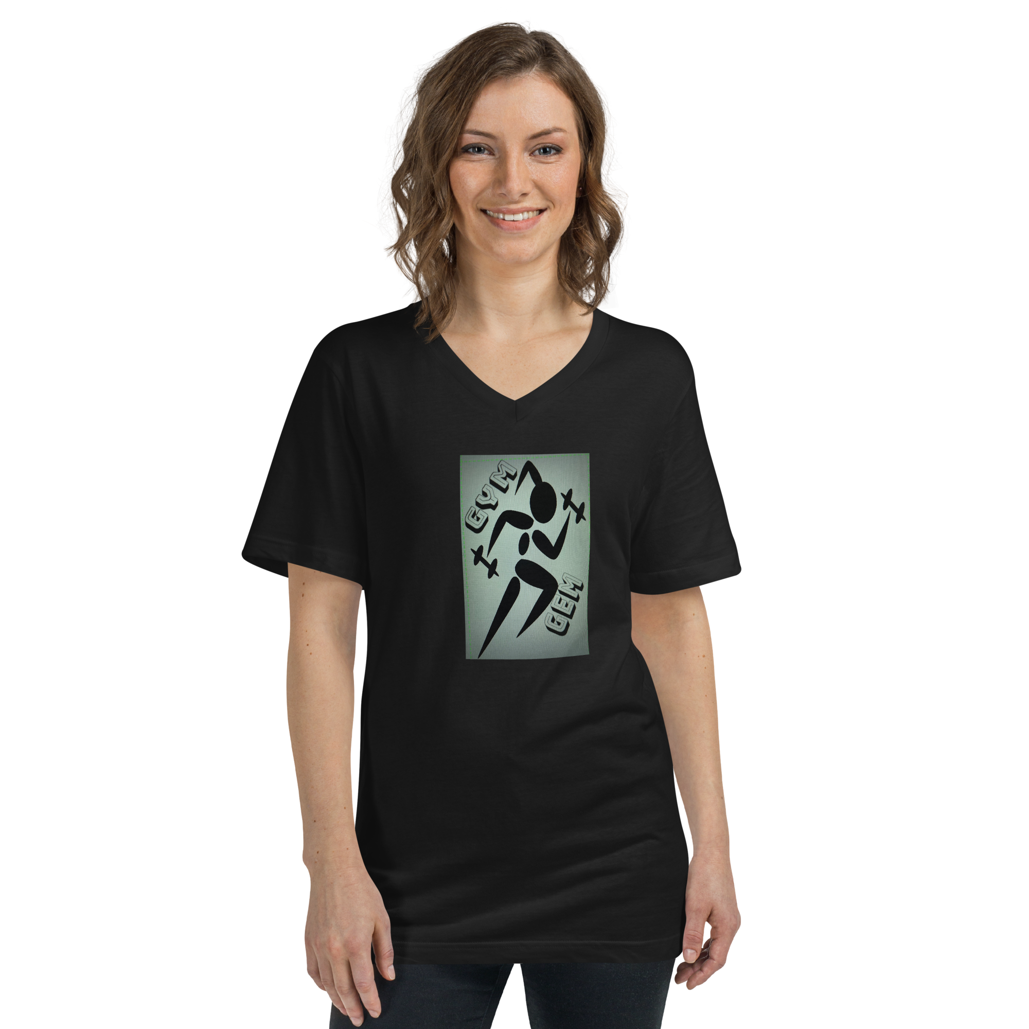 Unisex Short Sleeve V-Neck T-Shirt